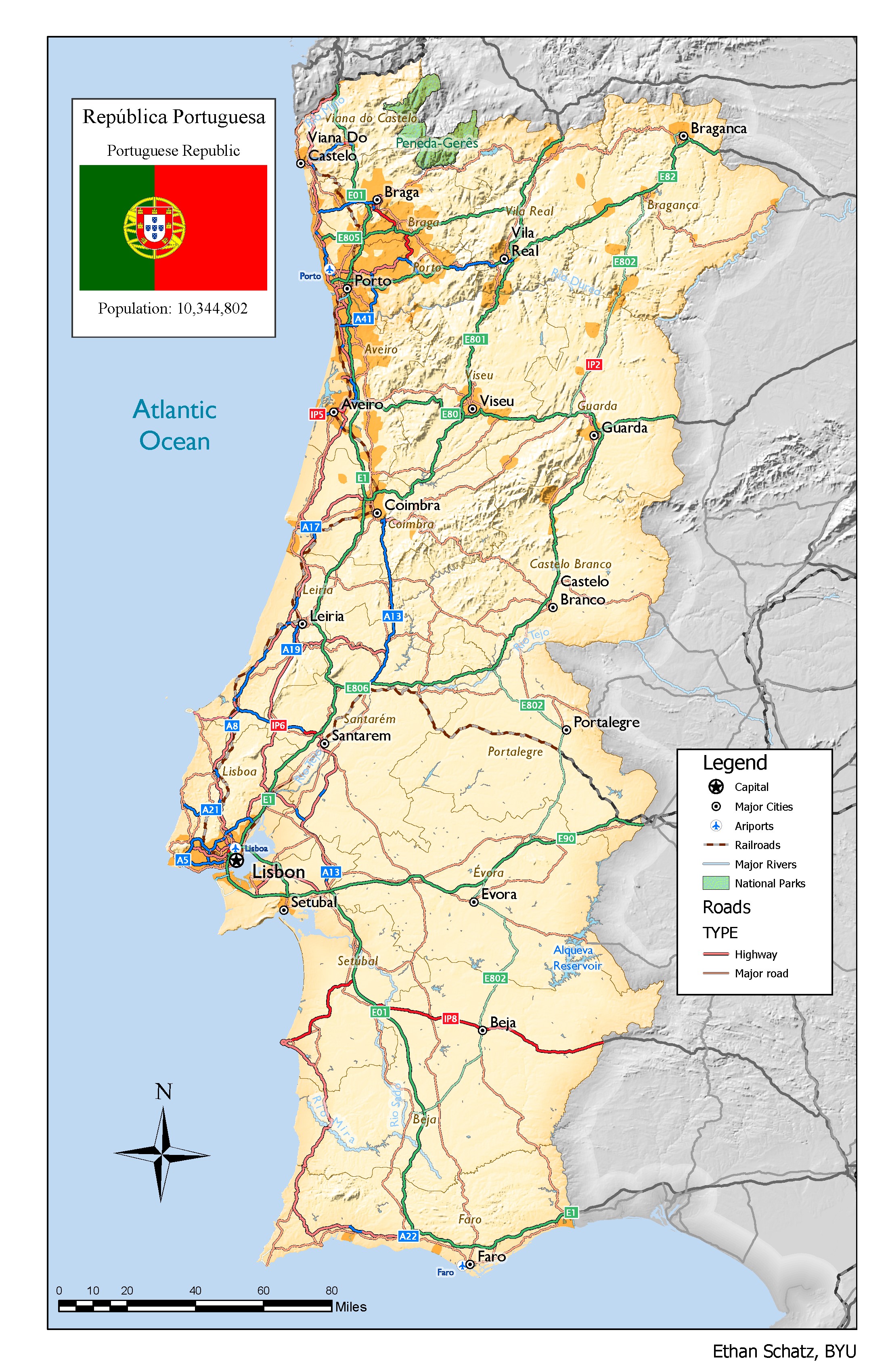 Geography 312 Atlas Map of Portugal